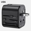 Usams Adapter Siec. 2Xusb T55 12W4W1 Us/Au/Eu/Uk Czarny/Black Cc173Tc01 (Us-Cc173) Univesal Travel Charger