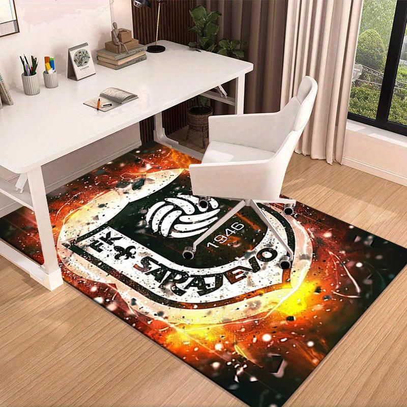 Football Club Sara Emblem Printed Area Rug for Office, Chair Rug, Decorative Carpet Floor Mat, Large Size Fan Gifts Christmas Gifts