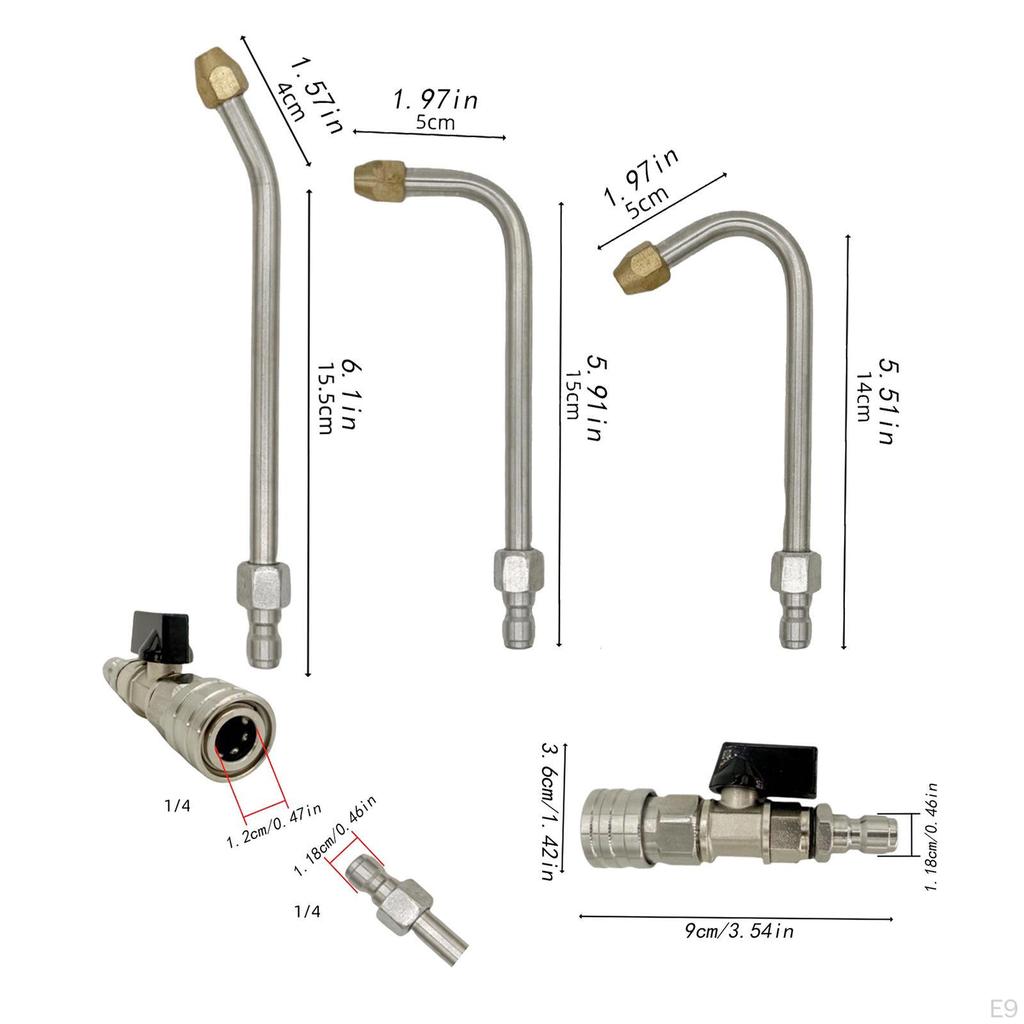 High Pressure Washer Extension 1/4 Inch Quick Connect Easy To Install Cleaning Rod Parts