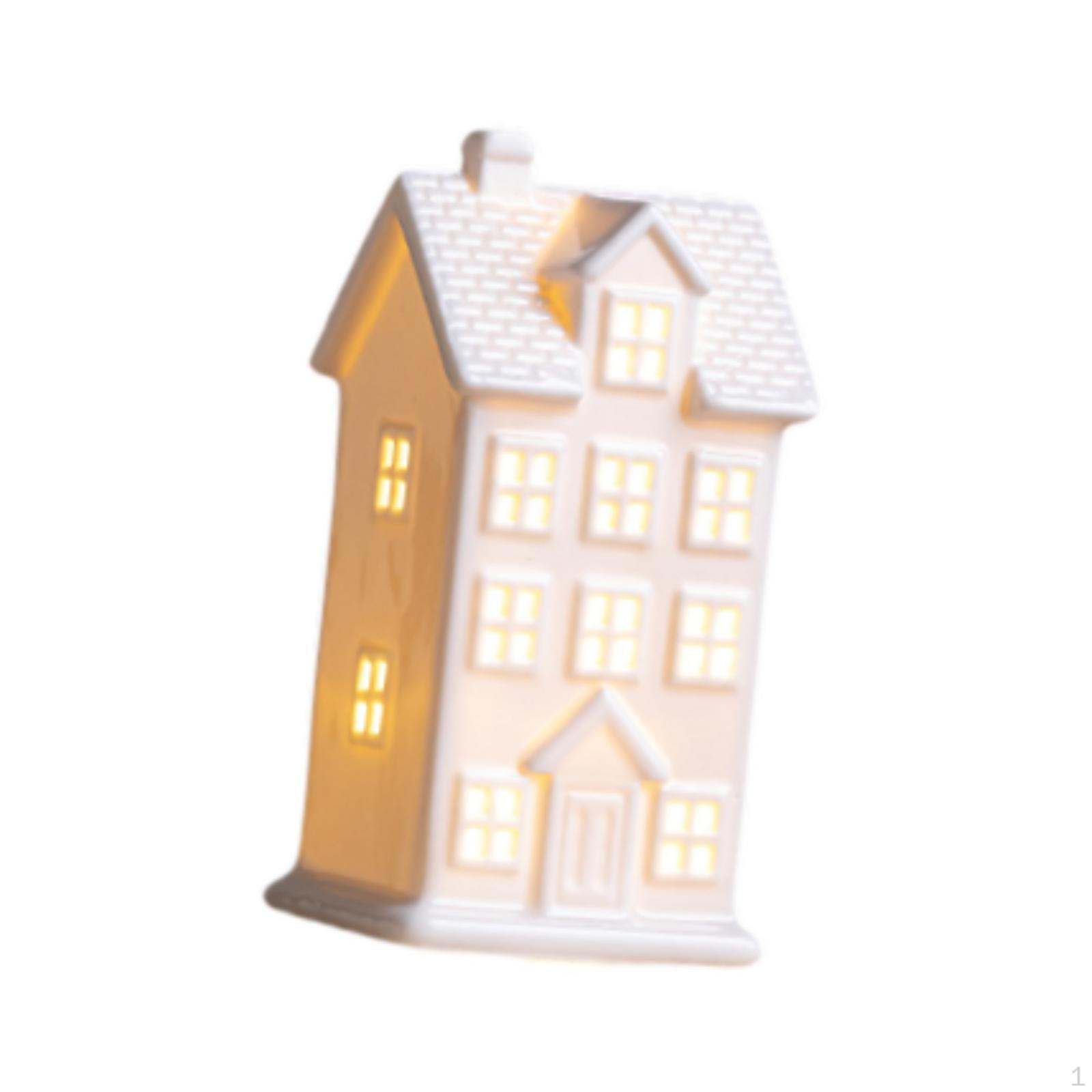 

Lighted Figurine, House Sculpture with Light, Christmas Decoration for Fireplace ,Living Room, Party