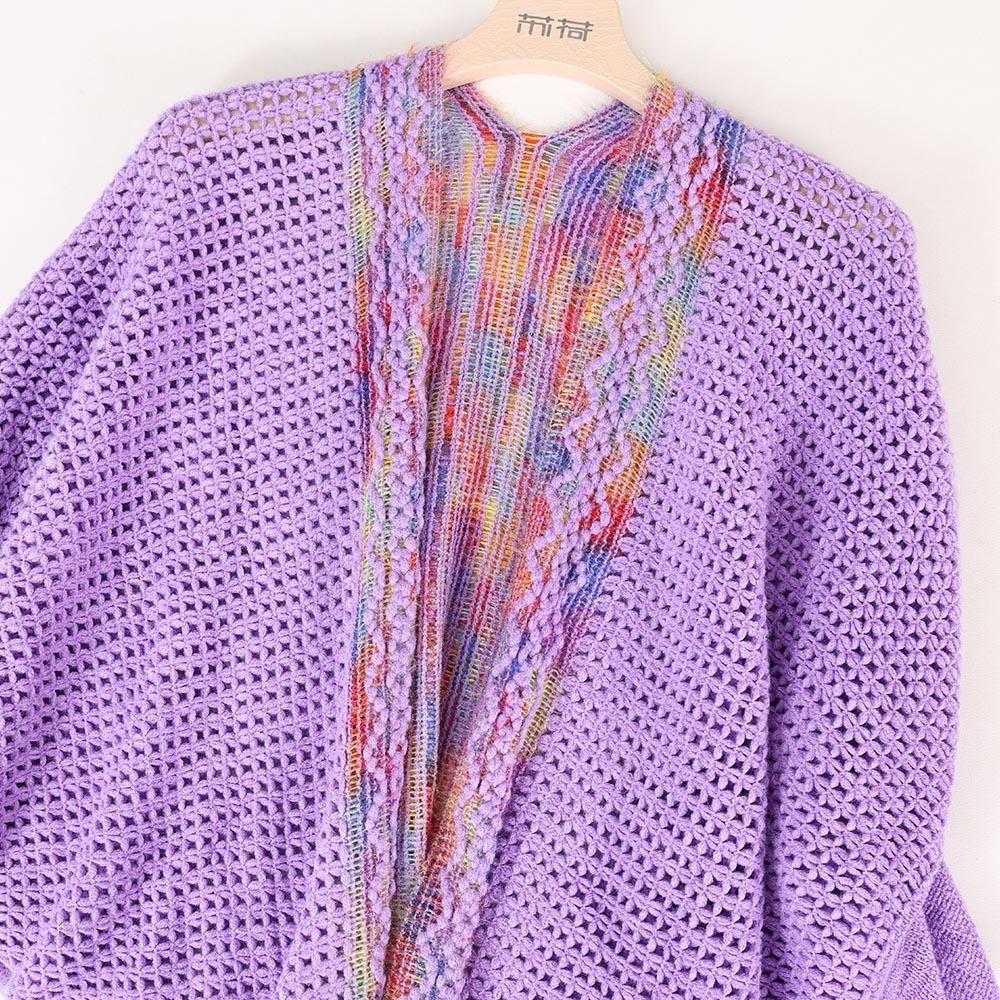 Ethnic Style Ladies Tassel Cape Hollow Wraps Scarf Coat Womens Knitted Shawl
