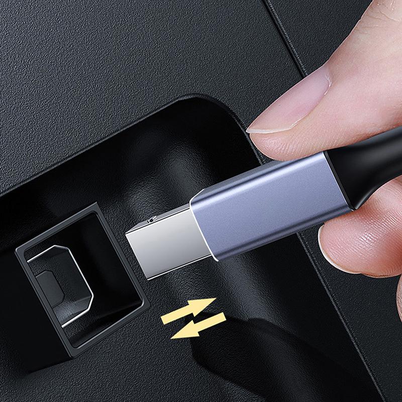 Type-C/Usb To Usb B 2.0 Printer Cable Braided High Speed Data Transfer Cord For Laptop Scanner
