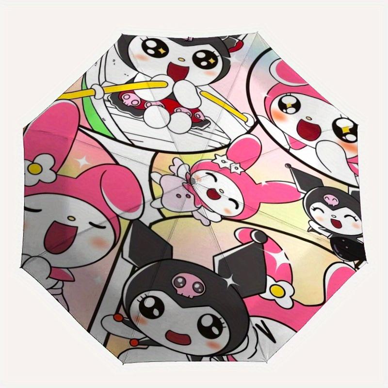 Kuromi & My Melody Sanrio Automatic Opening and Closing Folding - A Good Choice for Gifts, Fashionable and Convenient Cartoon Umbrella With Cute Carto