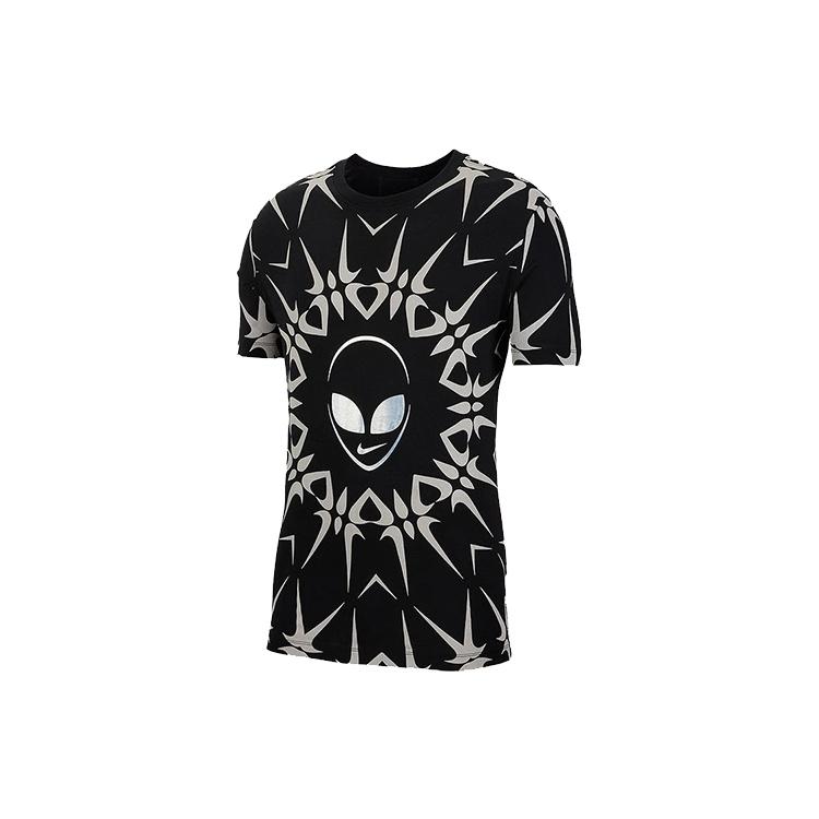 Nike Alien Printing Sports Round Neck Short Sleeve Black Men s CT7051-010 M