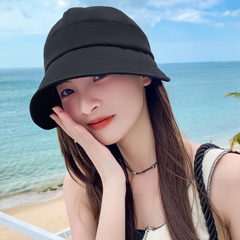 

Women s Wide-Brimmed Fisherman Hat Vintage Casual Baseball Cap Spring Summer Outdoor Fashion Accessory 56-58cm чорний