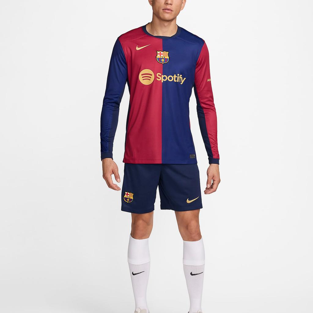 Nike Fc Barcelona 2024/25 Stadium Home Men's Nike Dri FIT Soccer Replica Long Sleeve Jersey FN8806-456