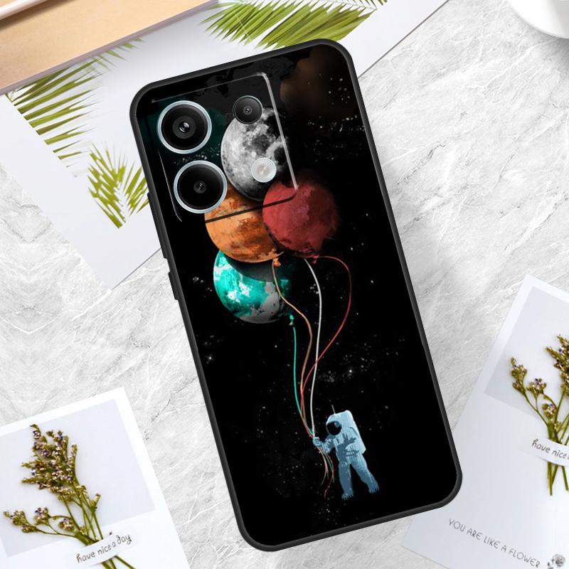 Astronaut Balloons Stars Space Planets Case For Xiaomi Redmi Note 13 Pro 14 12 11 15 Pro Plus Redmi 15C 10C 12C 13C 14C 15 Cover
