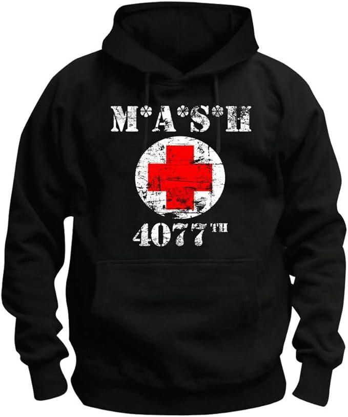 

MASH VINTAGE RED CROSS 4077 HOODY Unisex 70S 80S 90 Gift Top Tee Top Unisex T-Shirt L