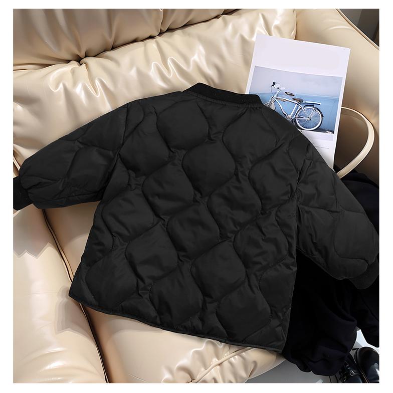 Kids Boys Girl Autumn Winter Solid Color Rounded Neck Coat Warm Windproof Down Jacket Kids Boys Girls Winter Jacket Warm