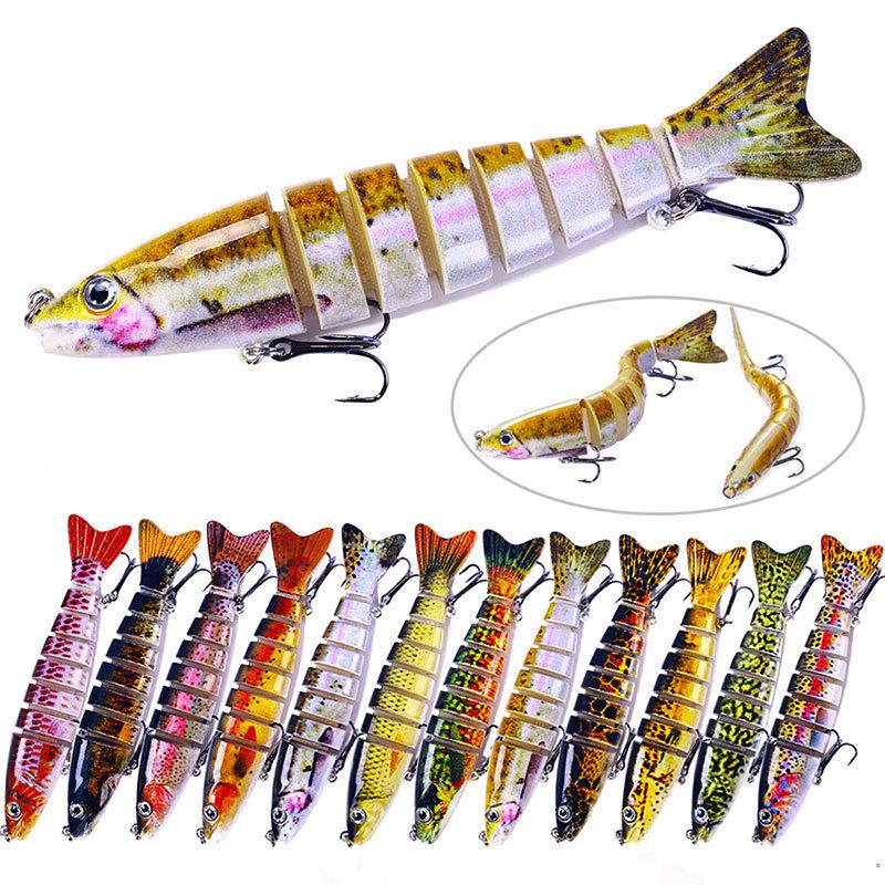 12.8cm-18g Multi-Jointed Bionic Minnow Sinking Lure for Sea Fishing Tackle.