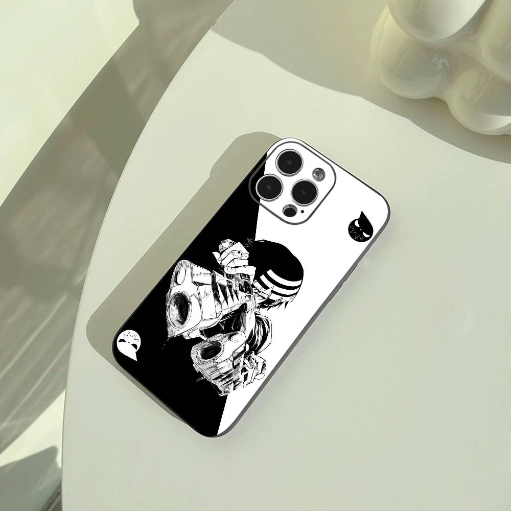 Anime-S-Soul -E-Eater Phone Case For iPhone 17,16,15,14,13,12,11 Pro Max,16Plus,XS Soft Black Cover