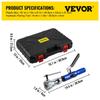 Hydraulic Flaring Tool Kit, 45° Double Flaring Tool, Brake Repair Brake Flaring Tools for 3/16"-1/2", Brake Flare Tool with Tube Cutter and Deburrer,