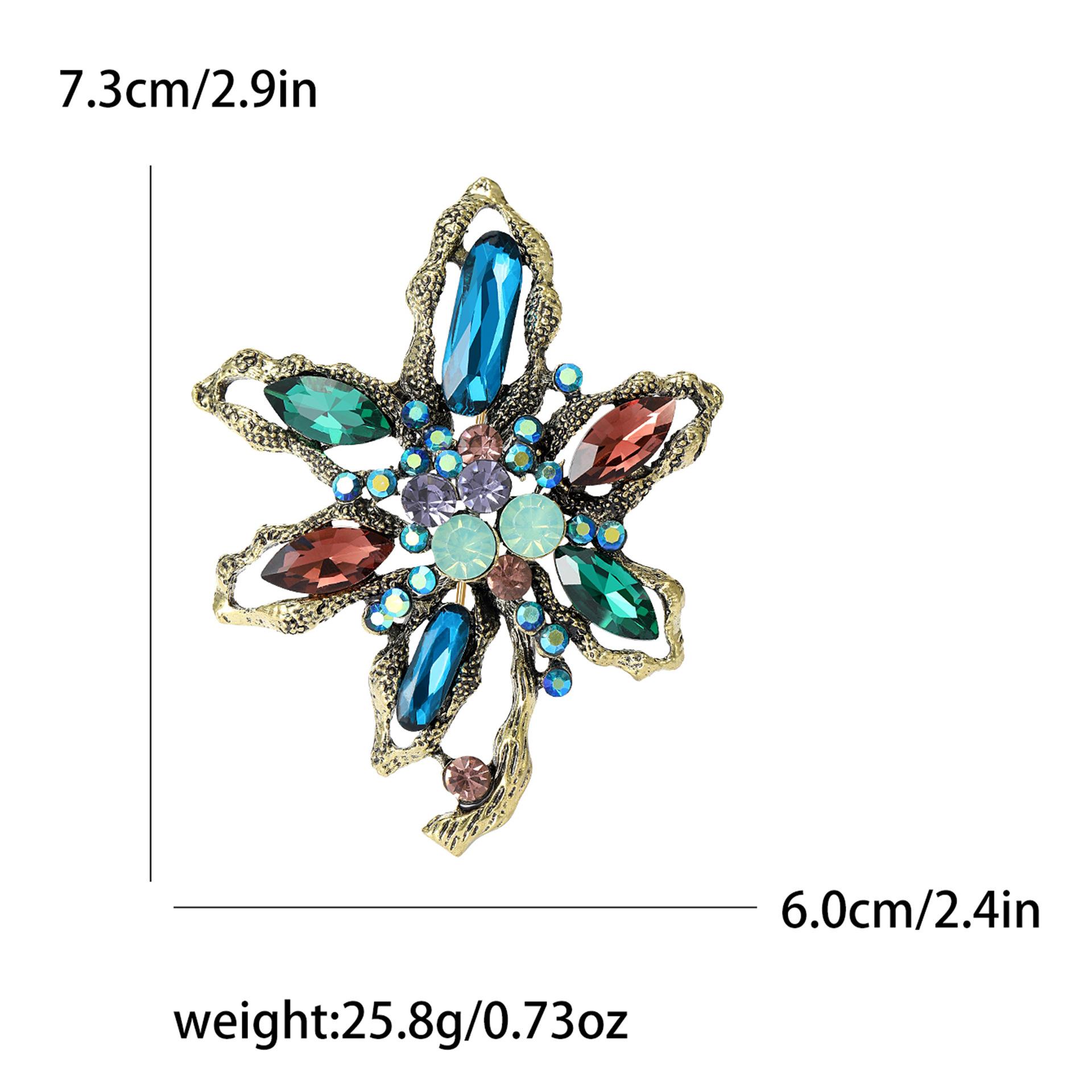 

Стильная винтажная сверкающая брошь-цветок со стразами, роскошные женские аксессуары для одежды, булавка-корсаж в виде растения