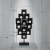 Geometric Sculpture Black and Gold Ornament Modern for Entryway, Lobby