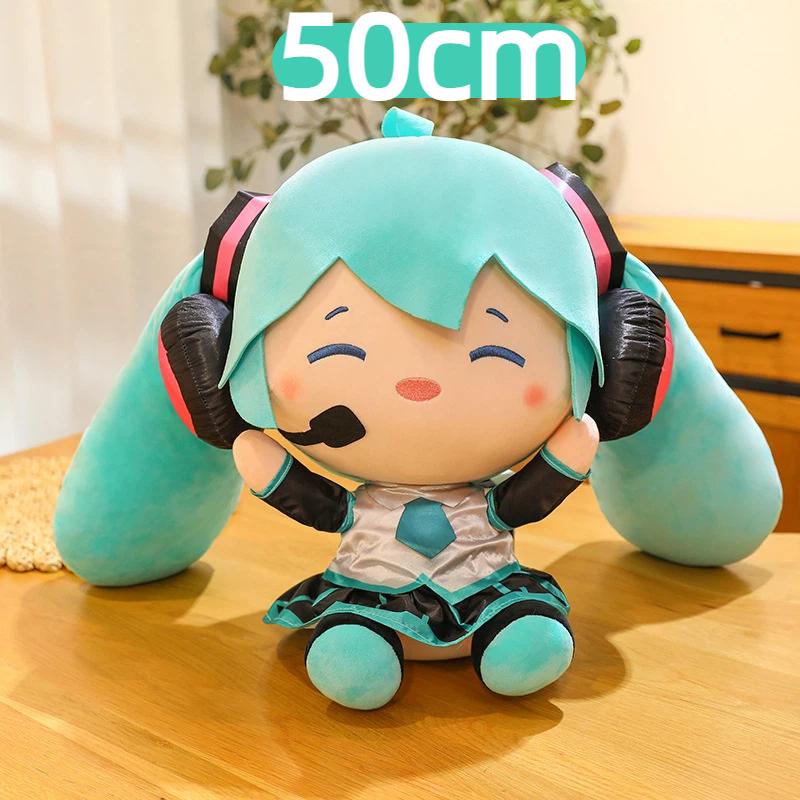 35/50cm Cartoon Hatsune Miku Doll Toy Anime Sakura Miku Snow Miku Kawaii Sitting Posture Fufu Children Fans Birthday Gift
