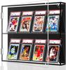 MFDXWCV UV Protection Magnetic Front Door Wall Mount Acrylic Trading Card Display Case with Edge Shelf 180 Degree Visibility