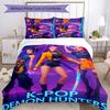 KPOP Hunter 3pcs Bedding Set Duvet Cover Closure Includes 1 Duvet Cover & 2 Pillowcases for All Seasons Bedroom Home Dorm Decor