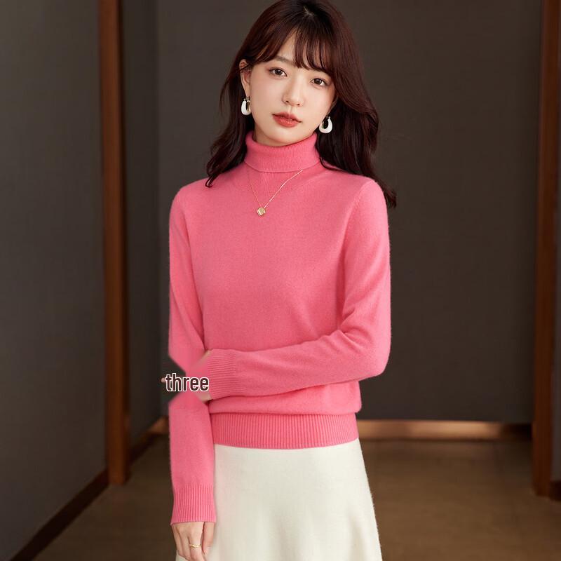 Srcr Women's 100% Cashmere Turtleneck Sweater