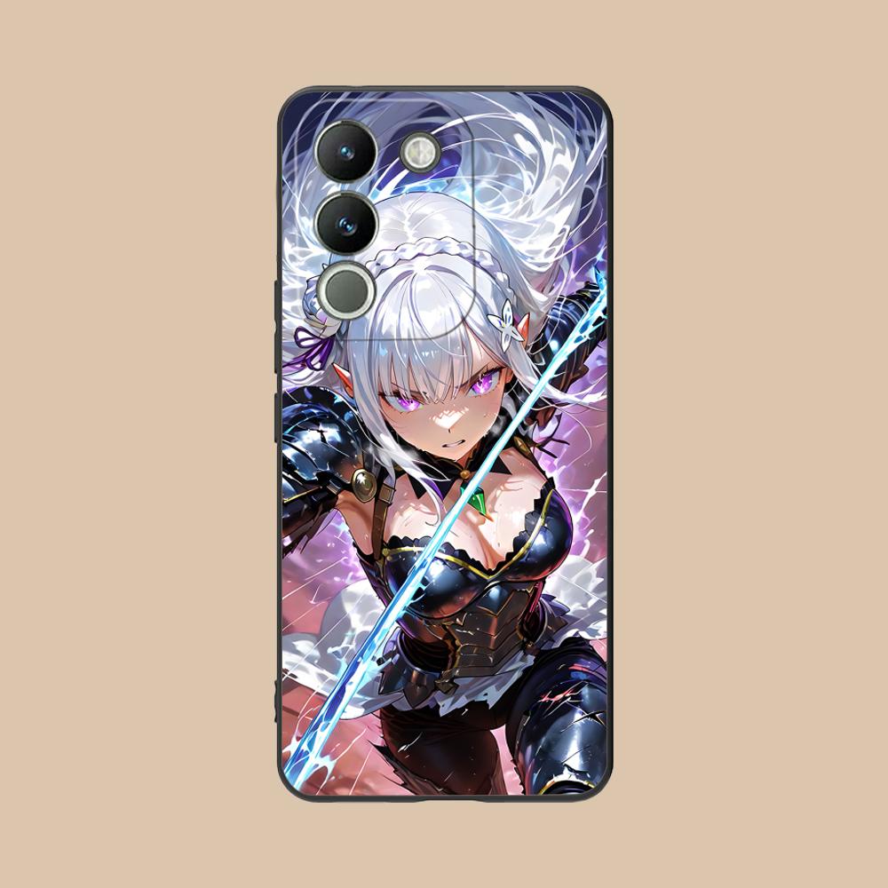 ReZero Emilia Waifu Mobile Phone Case for VIVO V60 V50 V40 V30 V29 V27 V25 V23 Pro Lite 5G Colorful Printing Cover Pretty Luxury