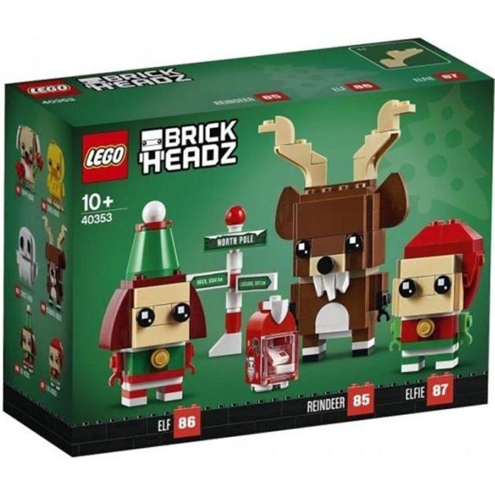 Jeux de construction - LEGO - LEGO 40353 Brickheadz - Renne, Elfe et Elfie - 6 ans et plus - Multicolore
