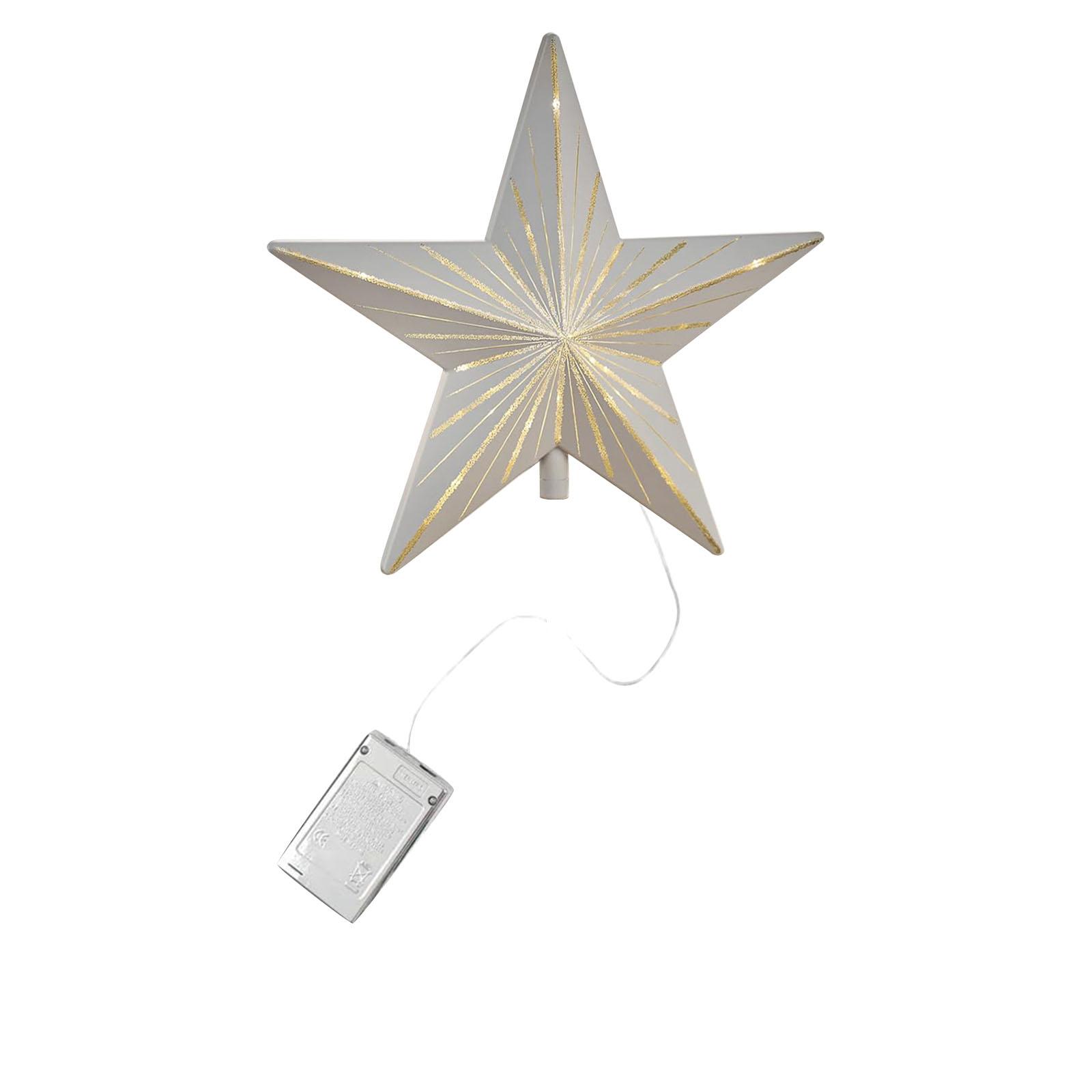 

Ночная 11-дюймовая насадка-клипса на рождественскую елку, светящаяся светодиодная акриловая звезда с мерцающими огнями, светящийся ночник для праздничного декора One Size