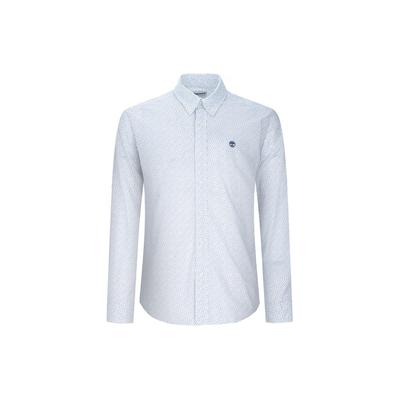 Logo Print Slim Fit Long Sleeve Shirt Men Shirts White A2BGC-Z61