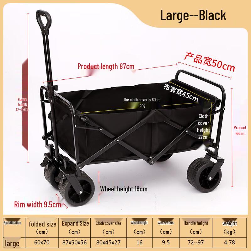 Outdoor Folding Utility Wagon
