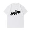 Men's 100% Cotton Crew Neck Short Sleeve T-Shirt, Casual Streetwear Stylish Brush Lettering Print Soft Breathable Summer Daily Casual Tee for Male