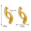 Waterproof Gold Plated Earrings 18k Gold Plated Stainless Steel Earrings  Fashion Accessories