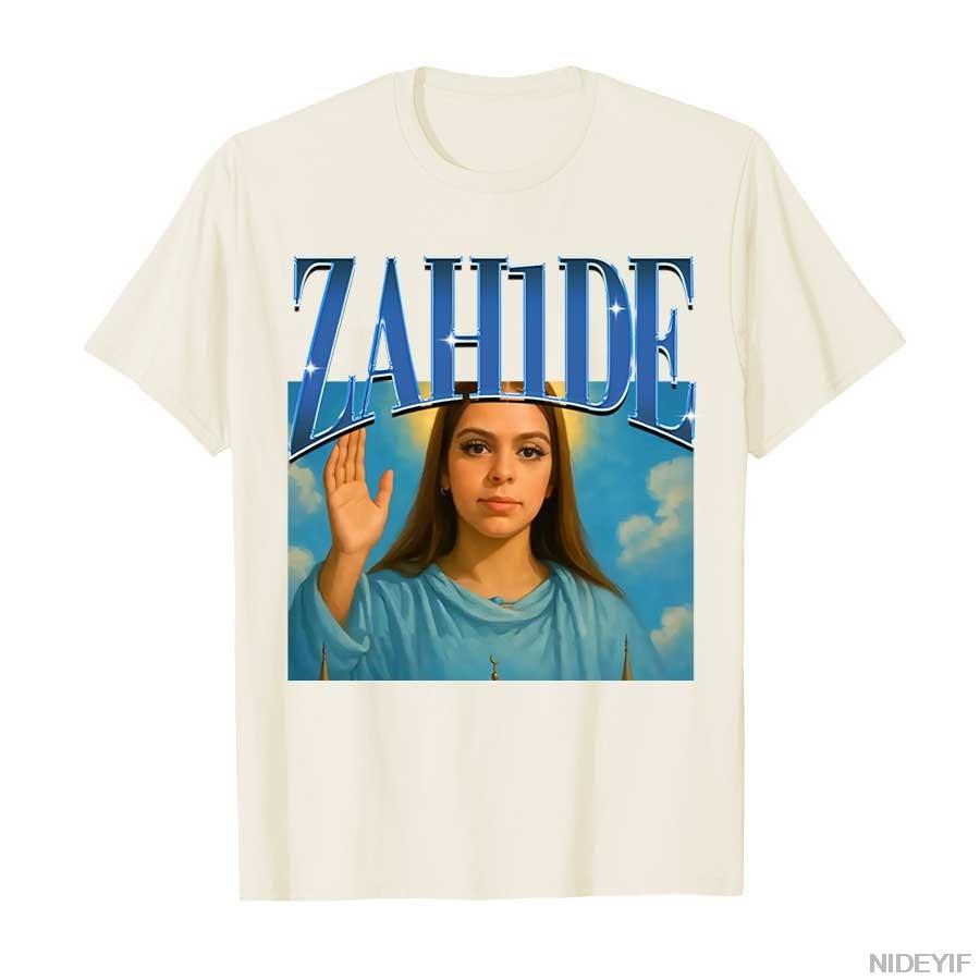 Zahide Merch T Shirt for Unisex Women Hiphop Streetwear Oversized Zah1de 100 Cotton TShirt ZH10