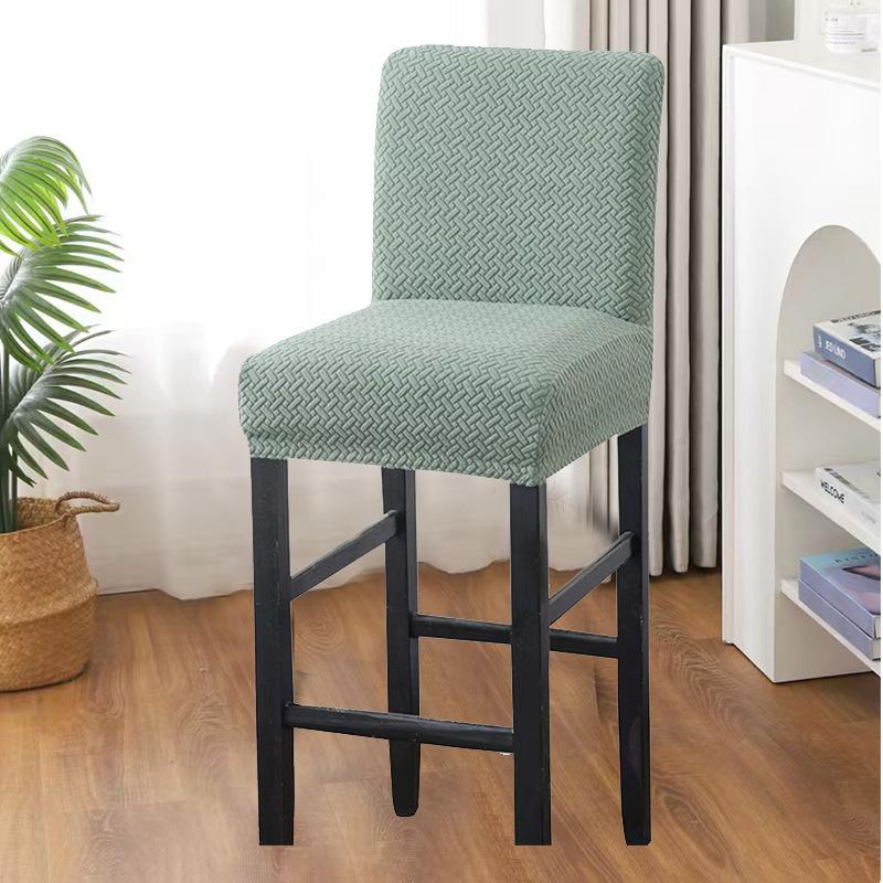 Elastic Hair Pulling Low Back Chair Cover High Stool Cover Hotel Chair Cushion Cover Household Dust Cover