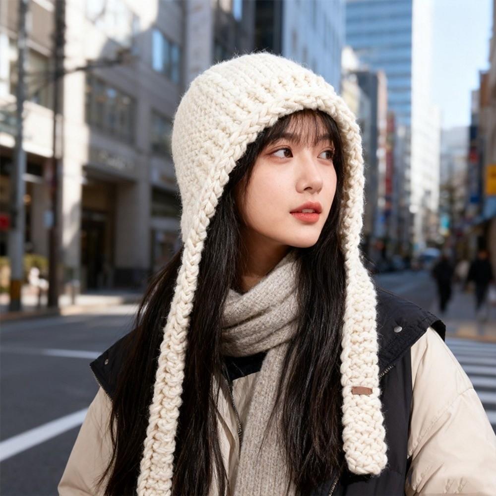 Ear Warmth Knitted Balaclava Hat Breathable Beanie Hat Knitted Hat for Autumn Winter Season