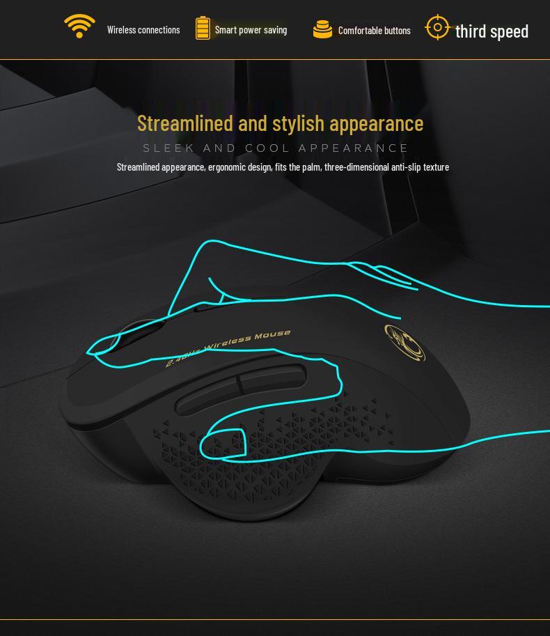 Ergonomic Wireless 6-Button Gaming & Office Mouse - Model G6
