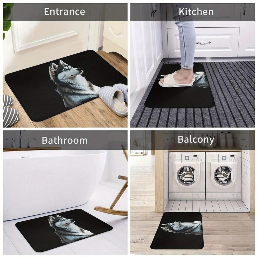 1PC Flower and Bird Pattern Door Mats Kitchen Rugs Non-Slip Pop Design Bedroom Rugs Bath Mat Carpet for Home Sink Laundry Decor