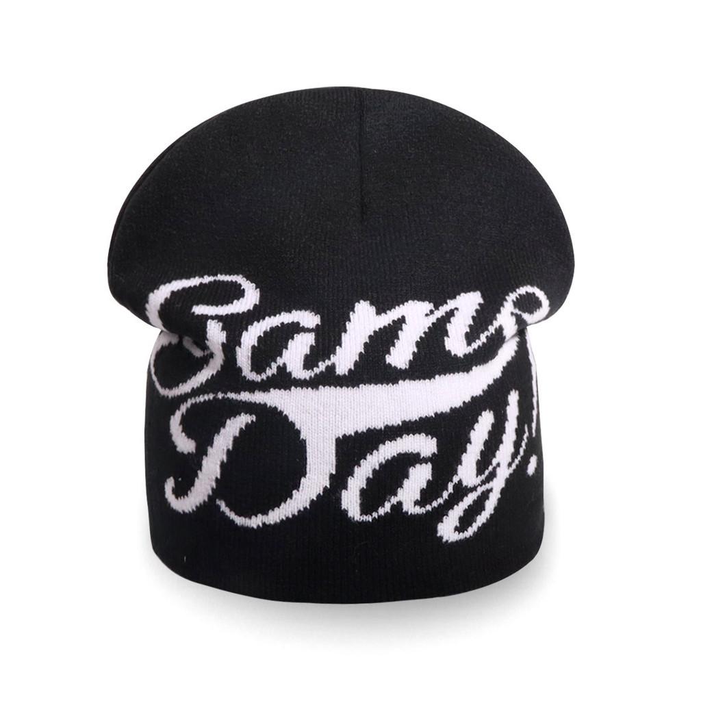 

Letter Knit Hat For Men Women With Warmth And Street Style For Fall Winter чёрный