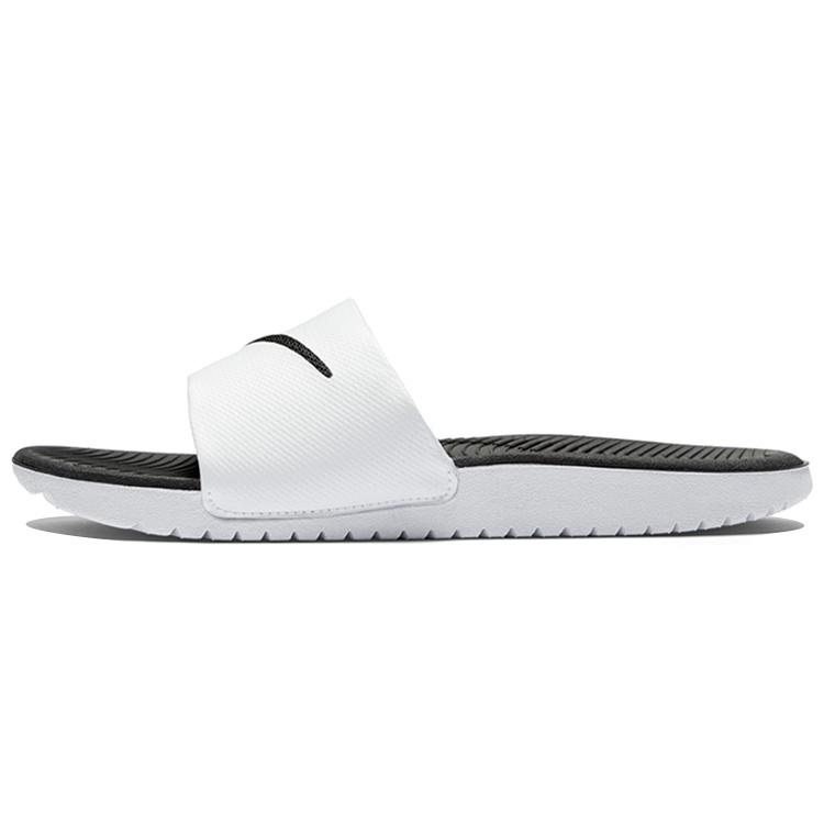 (GS) Nike Kawa Slide White Black Kids 819352-100 EU 37.5