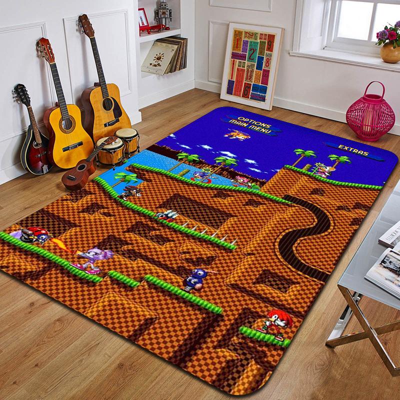 C-Creative Switch Game Carpet Fashion Yoga Mat Bedroom Decoration Carpet Living Room Bathroom Decoration Floor Mat Birthday Gift