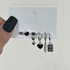6 Stück/Set Mode Silberfarben Schmetterling Steckerohrringe Set für Damen Koreanische Kristall Herz Schleife Ohrringe Schmuck 2026 Neuer Trend