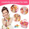Childrens Diy Pop Bead Kit With Plastic Material For Creative Crafting And Parentchild Interaction