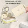 NonSlip Soap Dish With Drain Wall Mounted Bathroom Shower Storage Adhesive Space Saving Tray