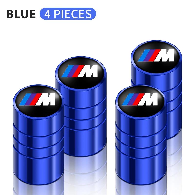 For BMW 1 W E82 4PCS Metal Car Wheel Tire Valve Air Stem Cap For BMW M M2 M4 E46 E90 E60 F30 F10 E39 E36 F20 G30 G20 E87 E92 E91 E30 X1 X3 X5