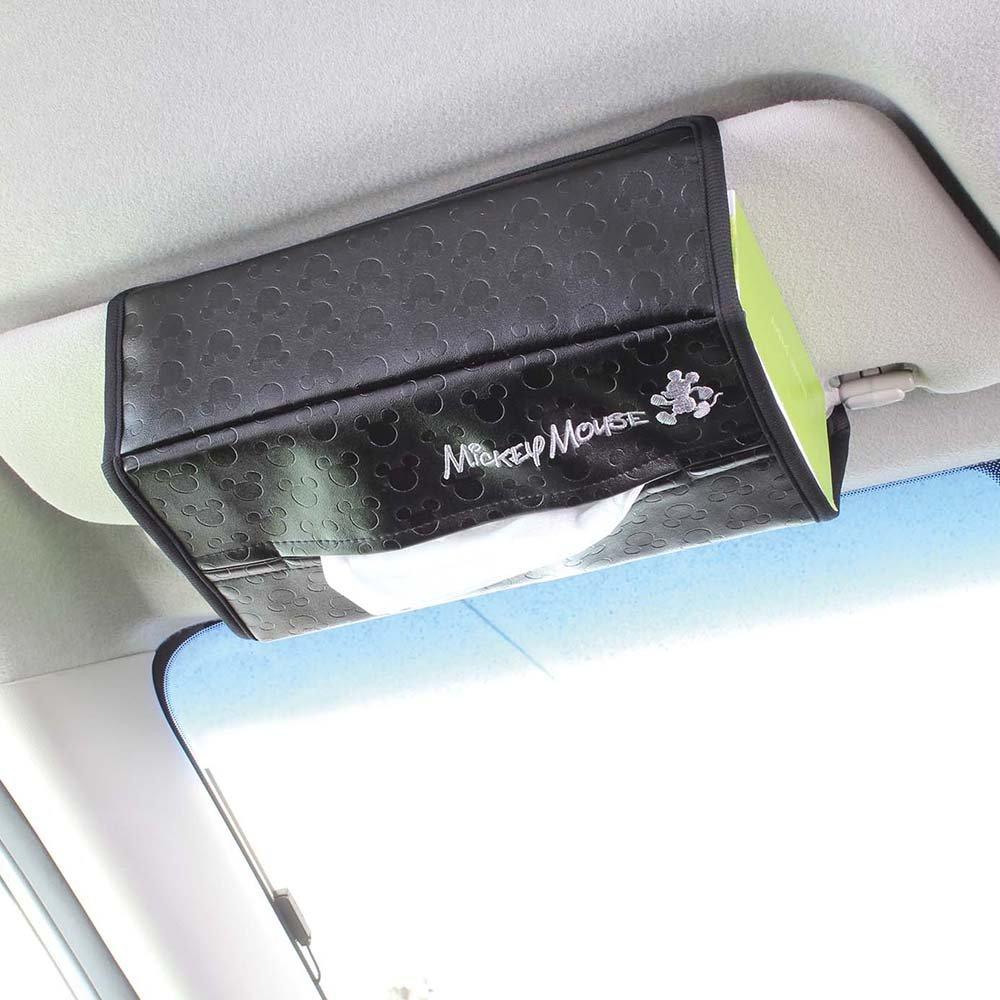 Napolex Car Tissue Case for Sun Fits Boxed Mickey Mouse Car Disney Visors, Hook-and-Loop Closure, Tissues, Leather-Look Accessories, WD-355