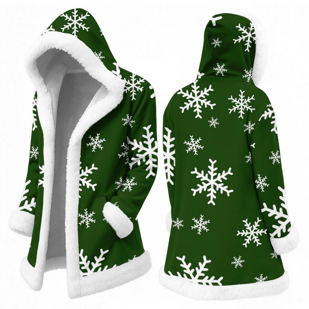 Men's Casual Snowflake Print Winter Jacket for Outdoor Travel and Everyday Wear