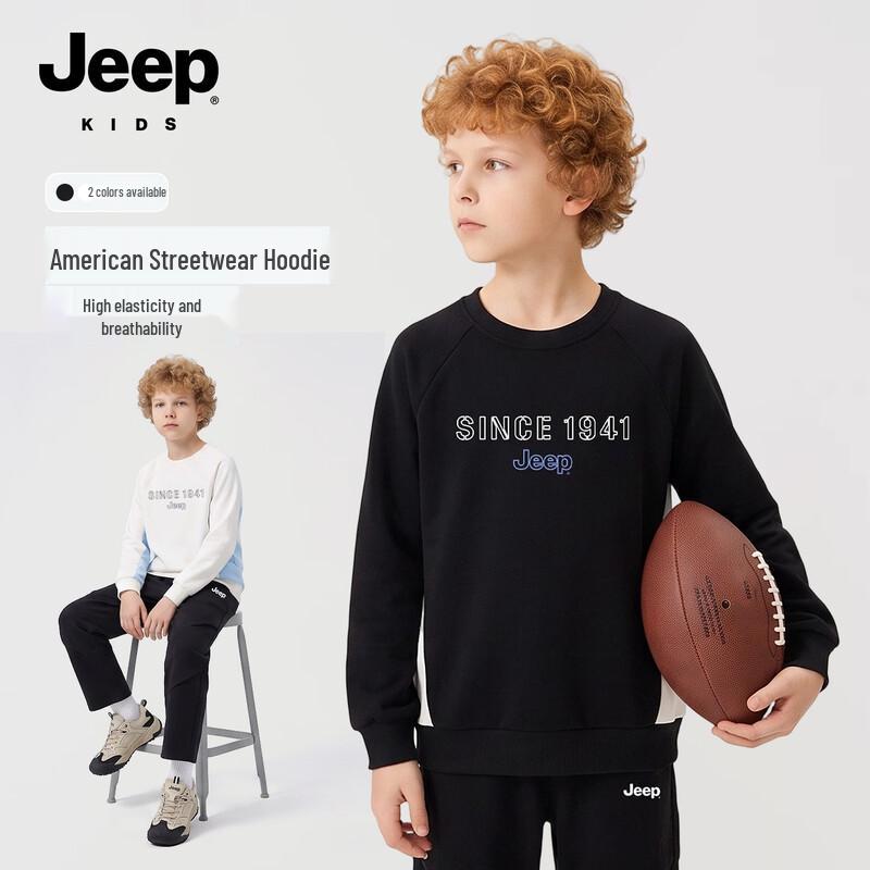 JEEP Boys' Casual Crewneck Pullover Sweatshirt