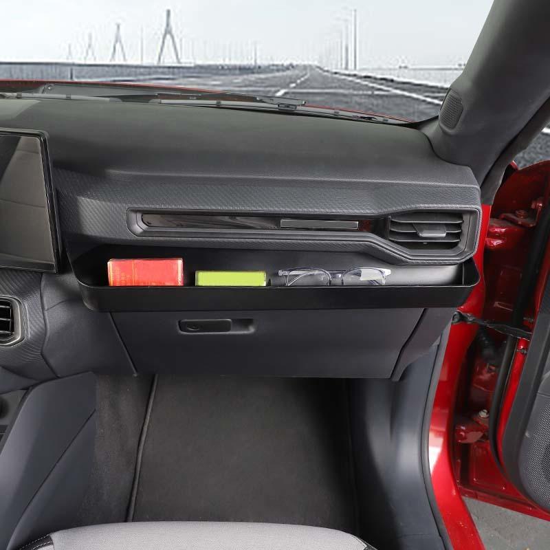 Auto Beifahrer Mittelkonsole Aufbewahrungsbox Organizer ABS Kunststoffbehälter Für Ford Mustang 2024 Up Innenraum Verstauen Aufräumen Zubehör
