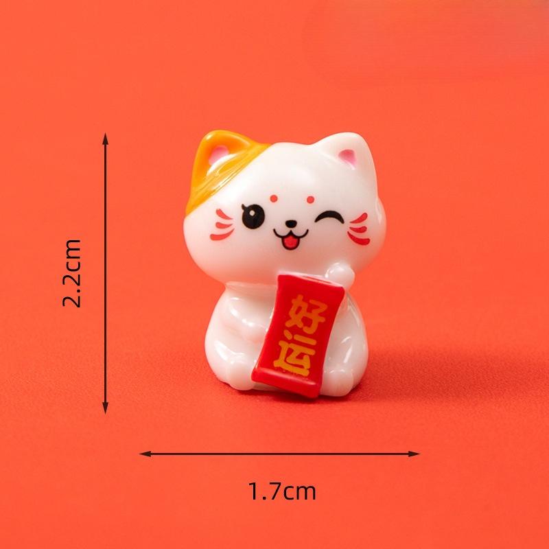 Mikro-Landschaft Niedliche Maneki Neko Figuren, Heim-Desktop-Auto-Figuren, Kunstharz-Handarbeiten, Dekorative kleine Figuren
