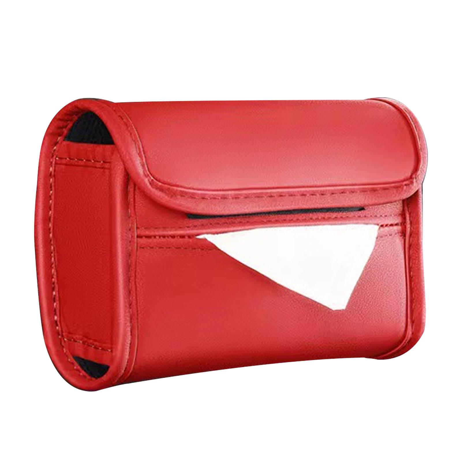 Armrest Tissue Box Holder Wear Resistant Pu Leather Backseat Tissue Case Holder Napkin