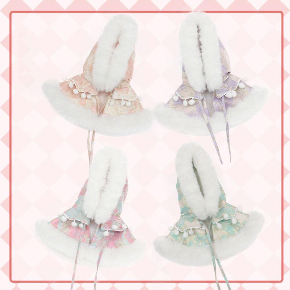 

Archaistic Plush Cloak Pretty Clothes Doll Accessories Plush Cape for 20CM Cotton Doll