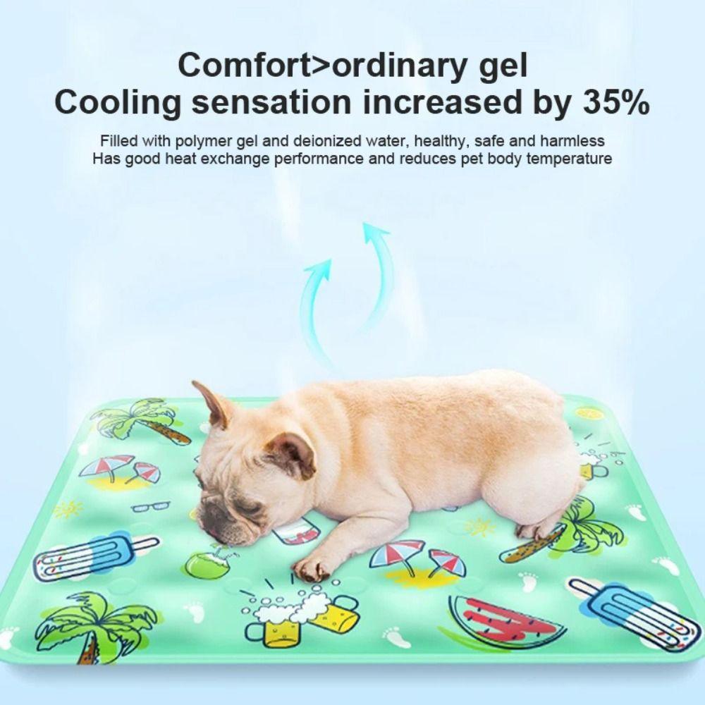 Ice Gel Dog Cat Sleeping Pad Self Added Water Pet Ice Cushion Dog Cold Bed Mat  For Small Big Dogs