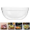 Transparente Salatschüssel PC-Material Große Kapazität Tiefe Servierschüssel für Salat Obst Dessert Nudeln Reis Joghurt Haushaltsküche